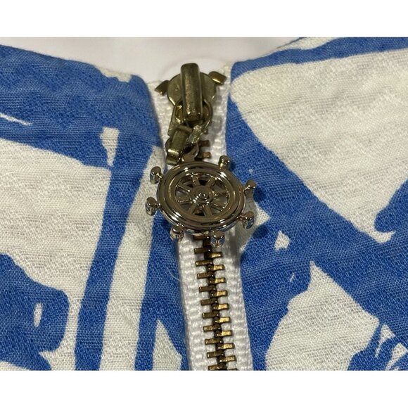 Lilly Pulitzer Annabelle Shift Dress Bay Blue Yacht Sea Print Sz 0 Nautical Prep - Picture 7 of 8